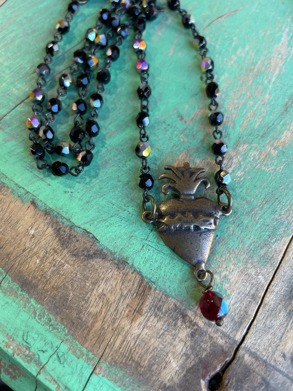 Sacred Heart Centerpiece Necklace