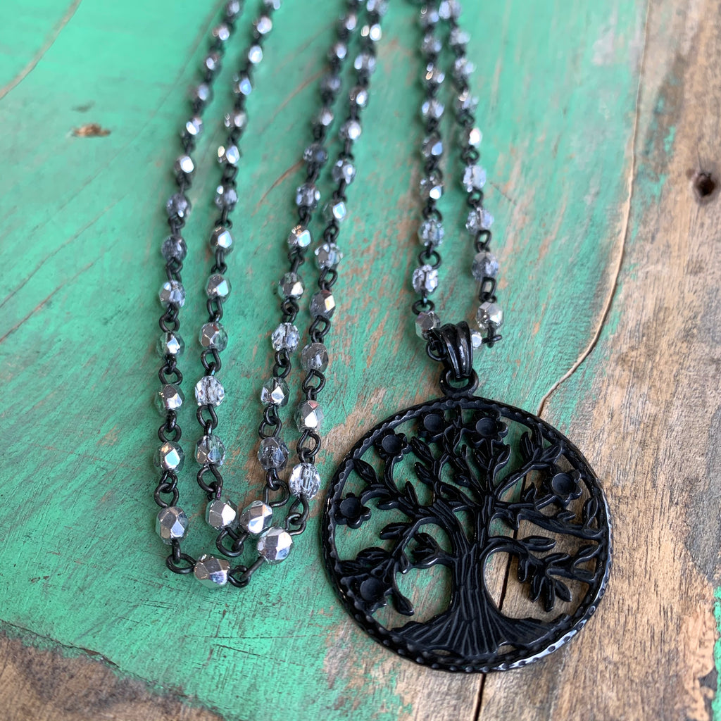 Family Tree Crystal Necklace