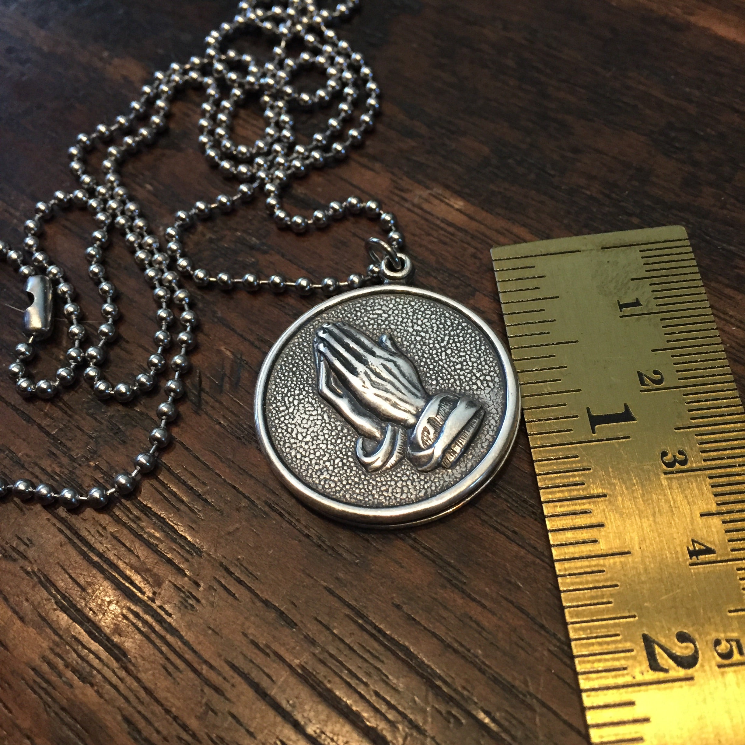 Stainless Steel Ball Chain Prayer Necklace