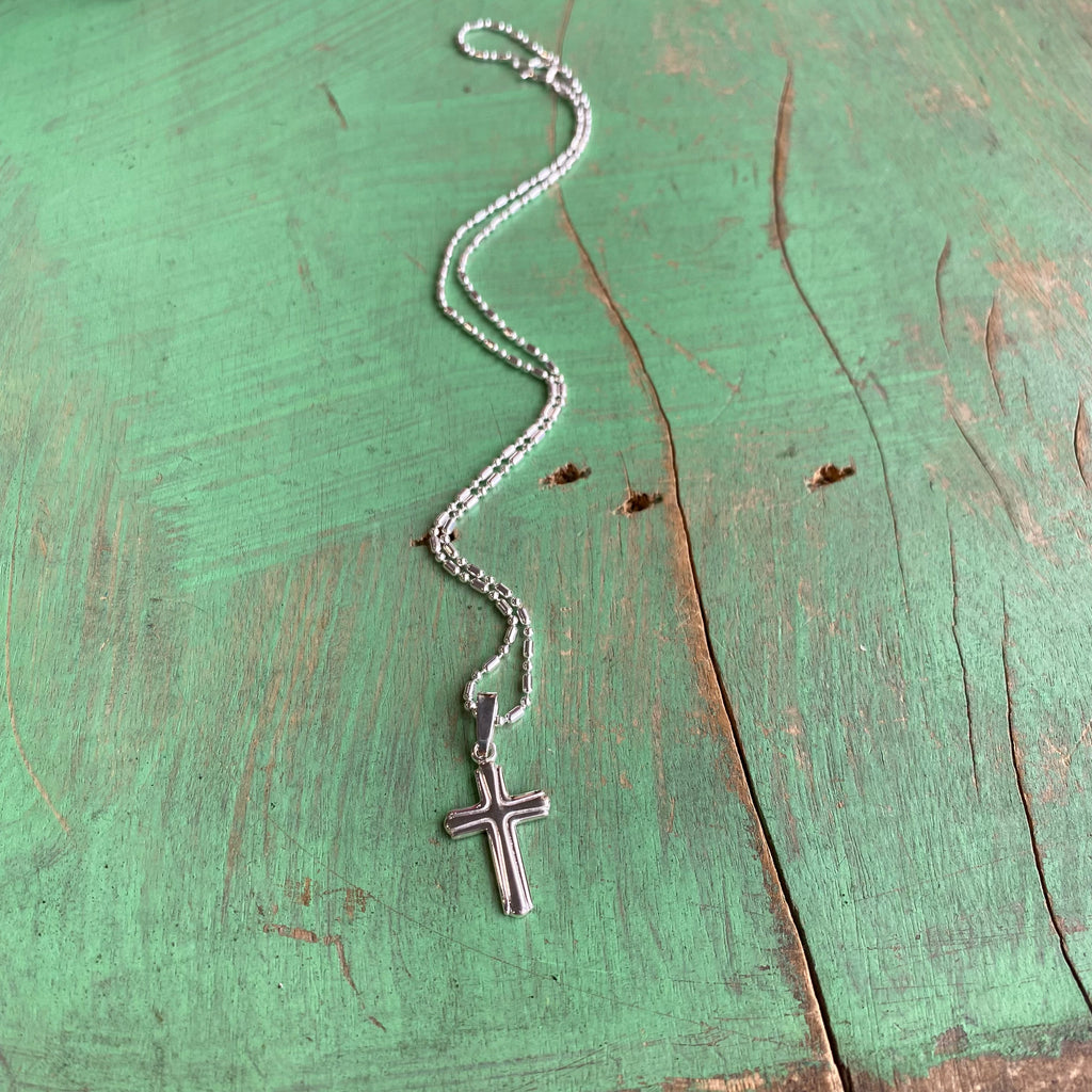 Simple Sterling Silver Cross Necklace