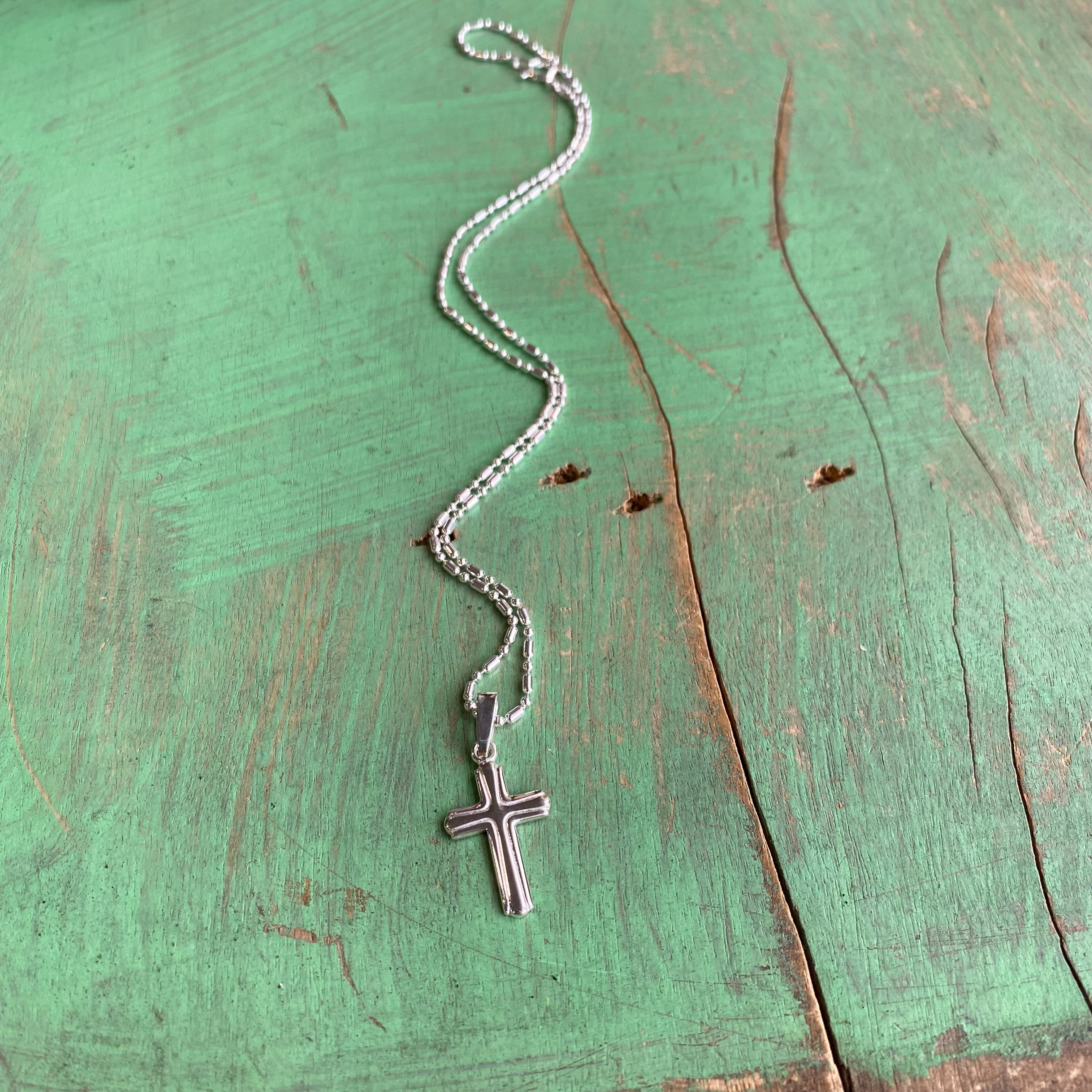 Simple Sterling Silver Cross Necklace