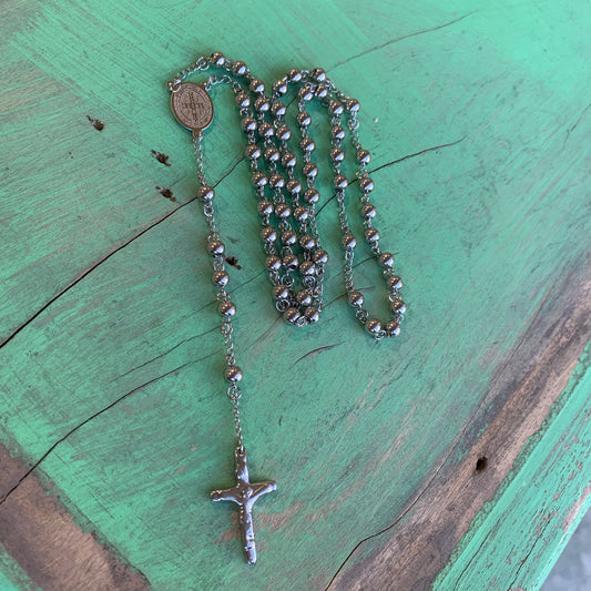 Stainless Steel St Benedict Rosary