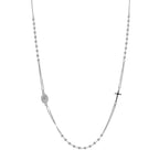 Sterling Silver Rosary Inspired Necklace