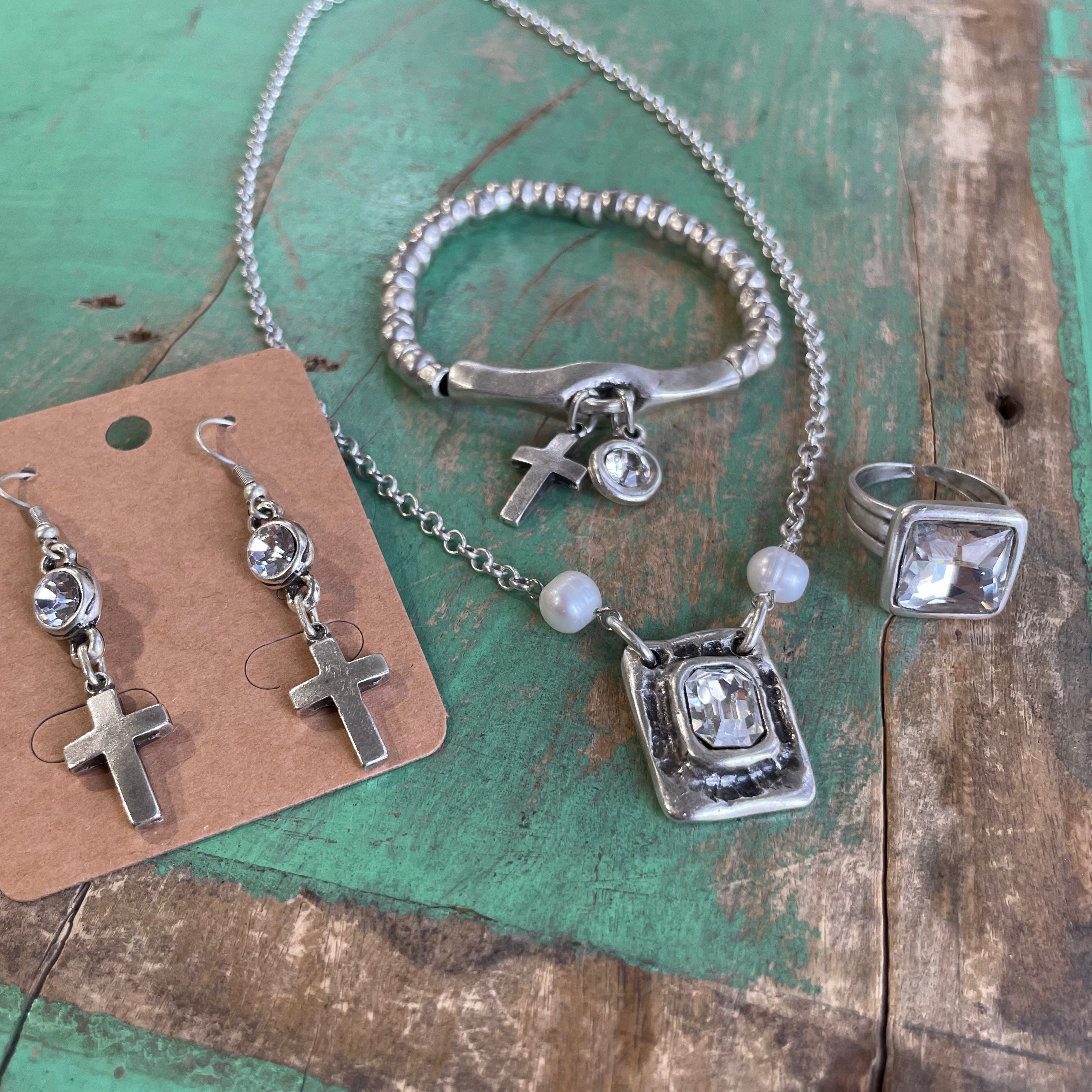 Crystal Cross Faith Pieces
