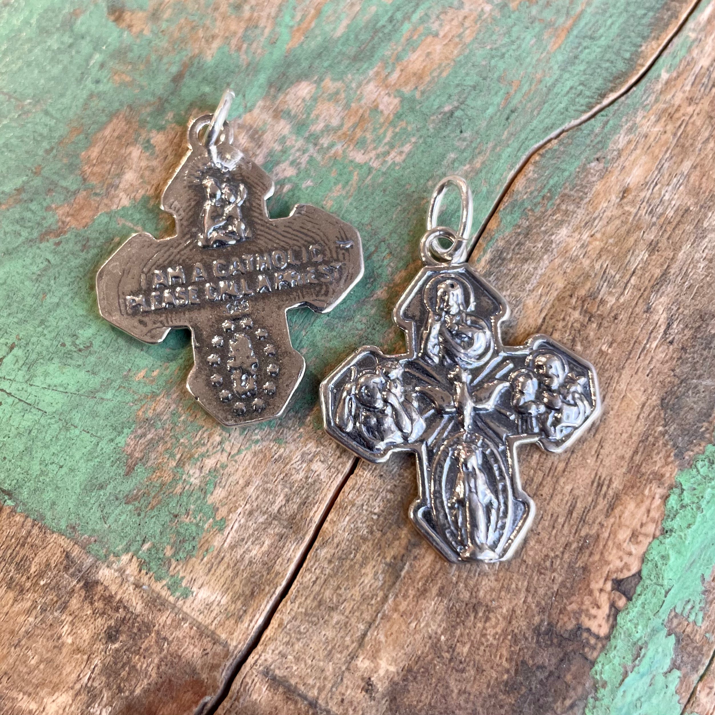 Sterling Silver Ornate 5 Way Cross
