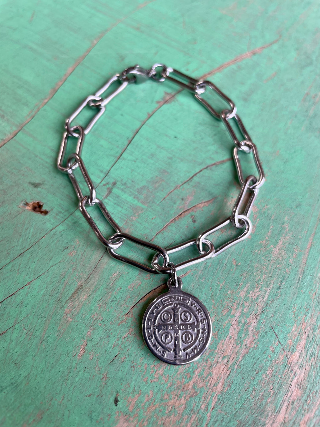 Silver Paper Clip St Benedict Big Link