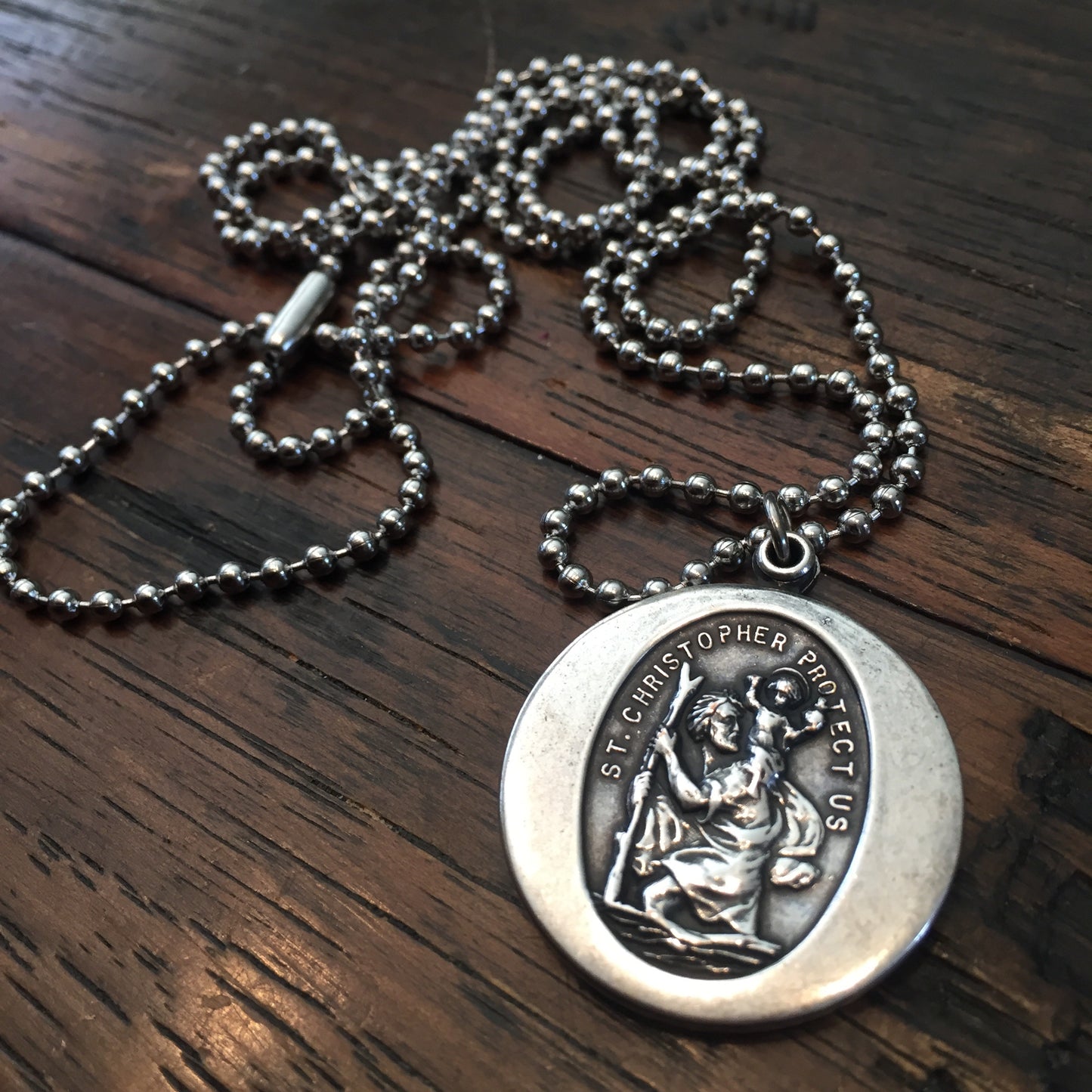 Stainless Steel Ball Chain Prayer Necklace
