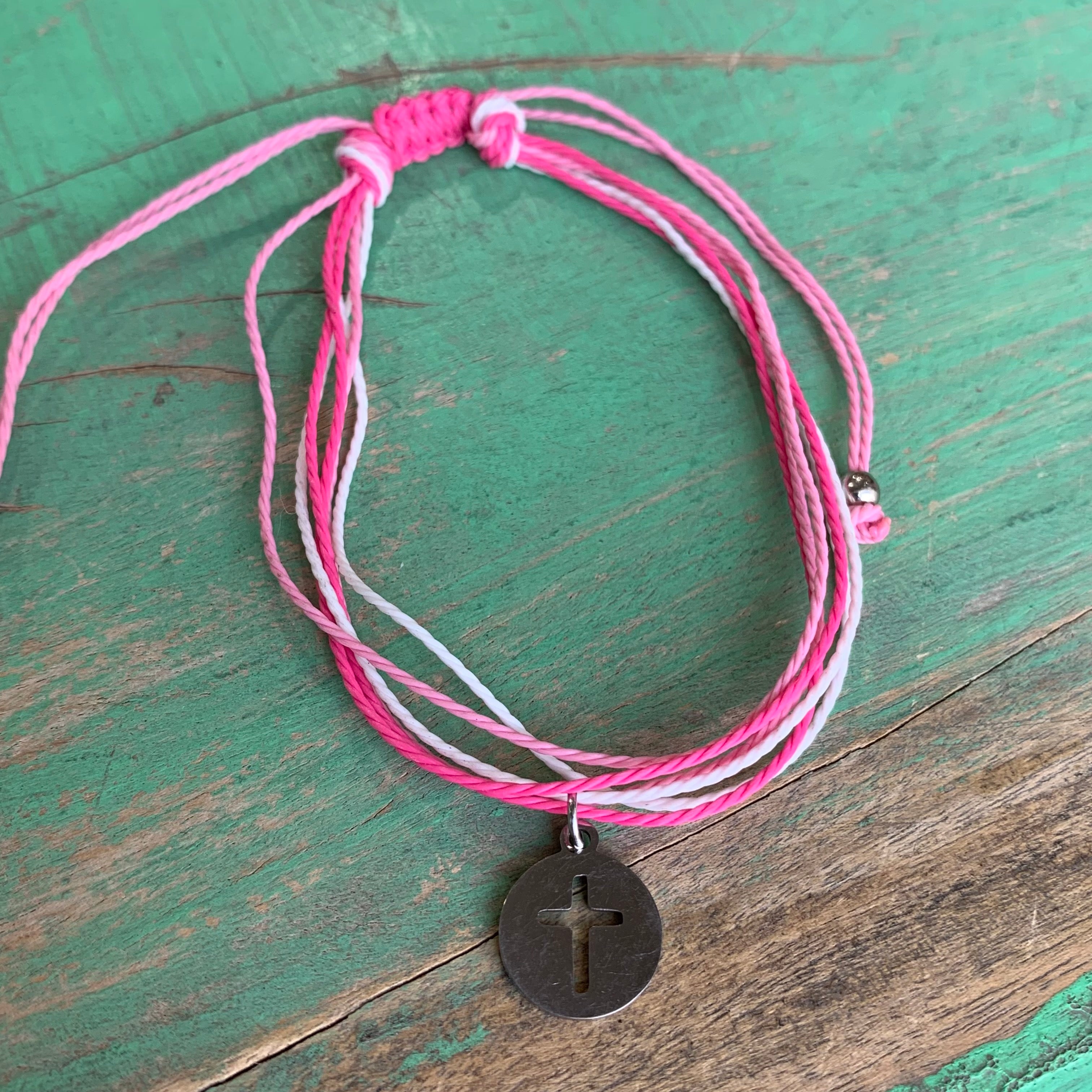 Six Cord Cross Bracelet