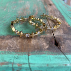 Big Hoop Cross CZ Gold Plated Earrings
