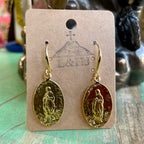 Gold Plated Religious Earrings