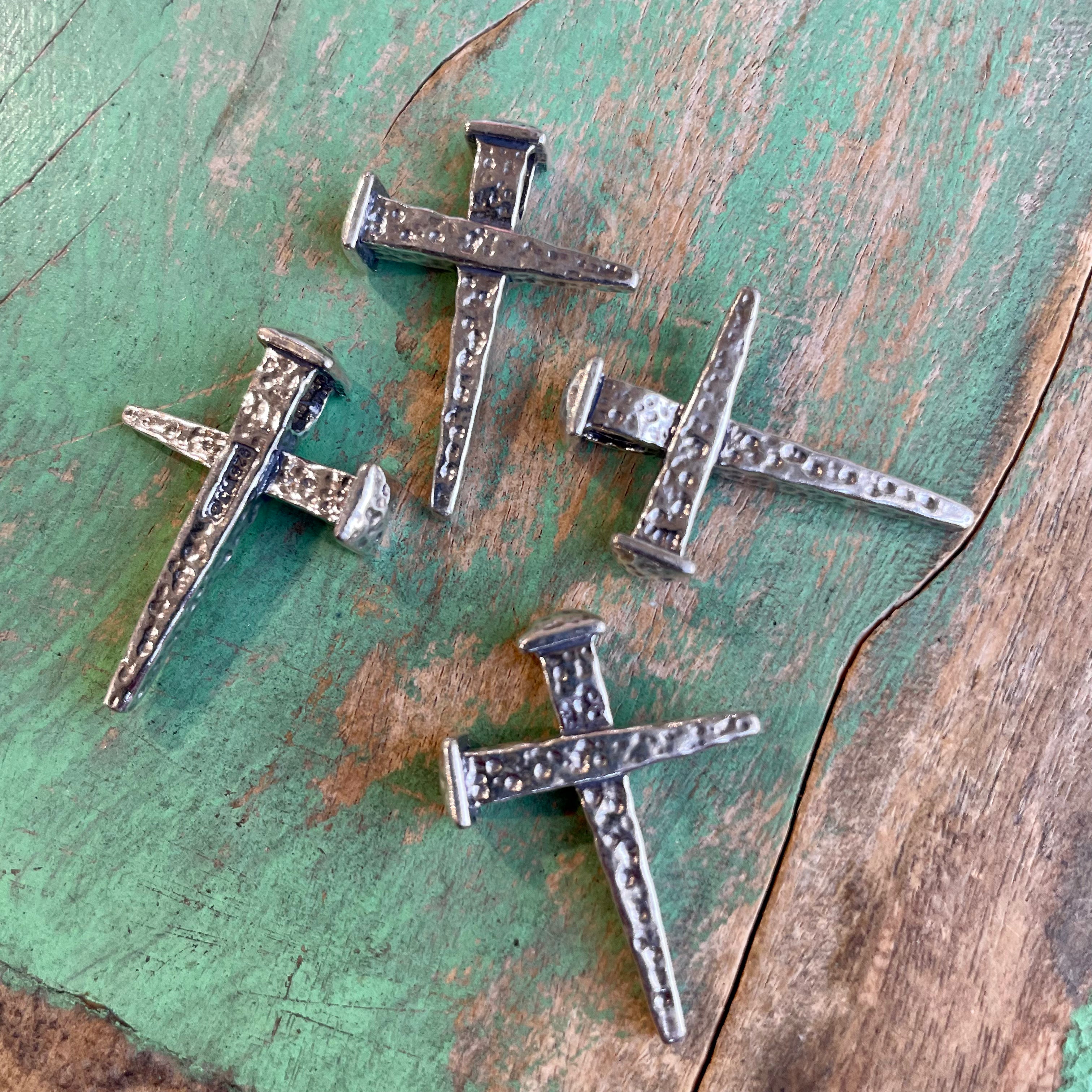 Sterling Silver Nails Cross