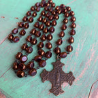Bronze and Plum Faith Necklace