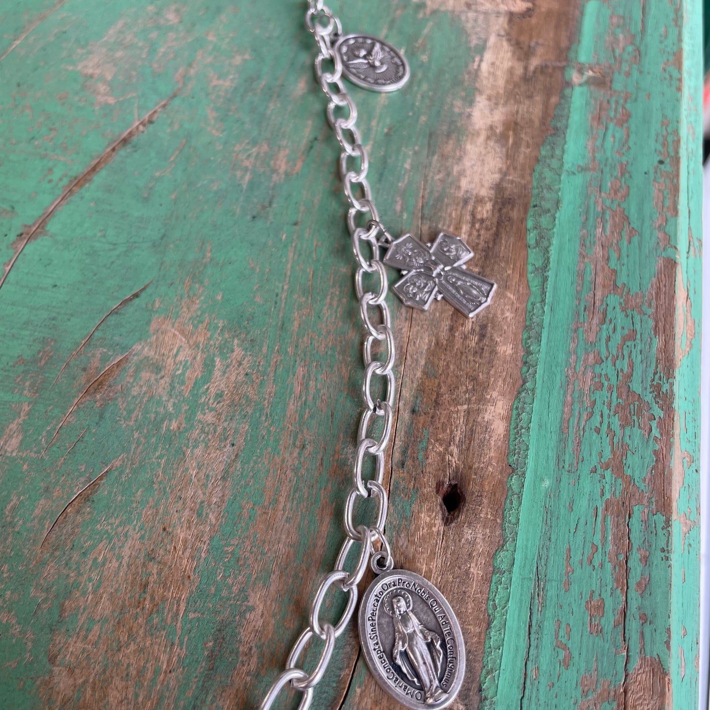 Long Saint Charm Necklace