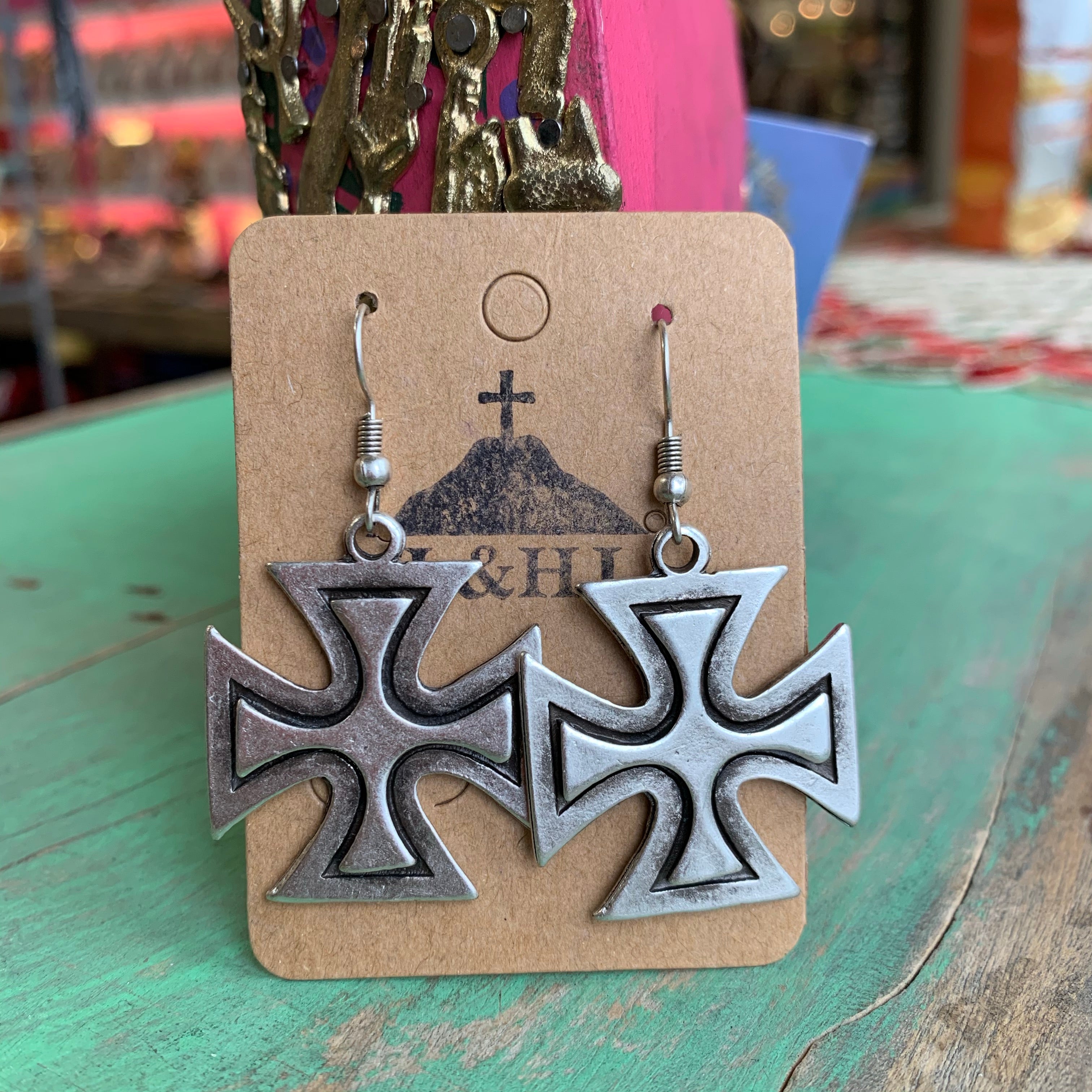 Big Cross Earrings