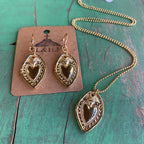 Long Lasting Sacred Heart Necklace or Earrings