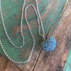Austrian Crystal Heart on Sterling Silver Chain