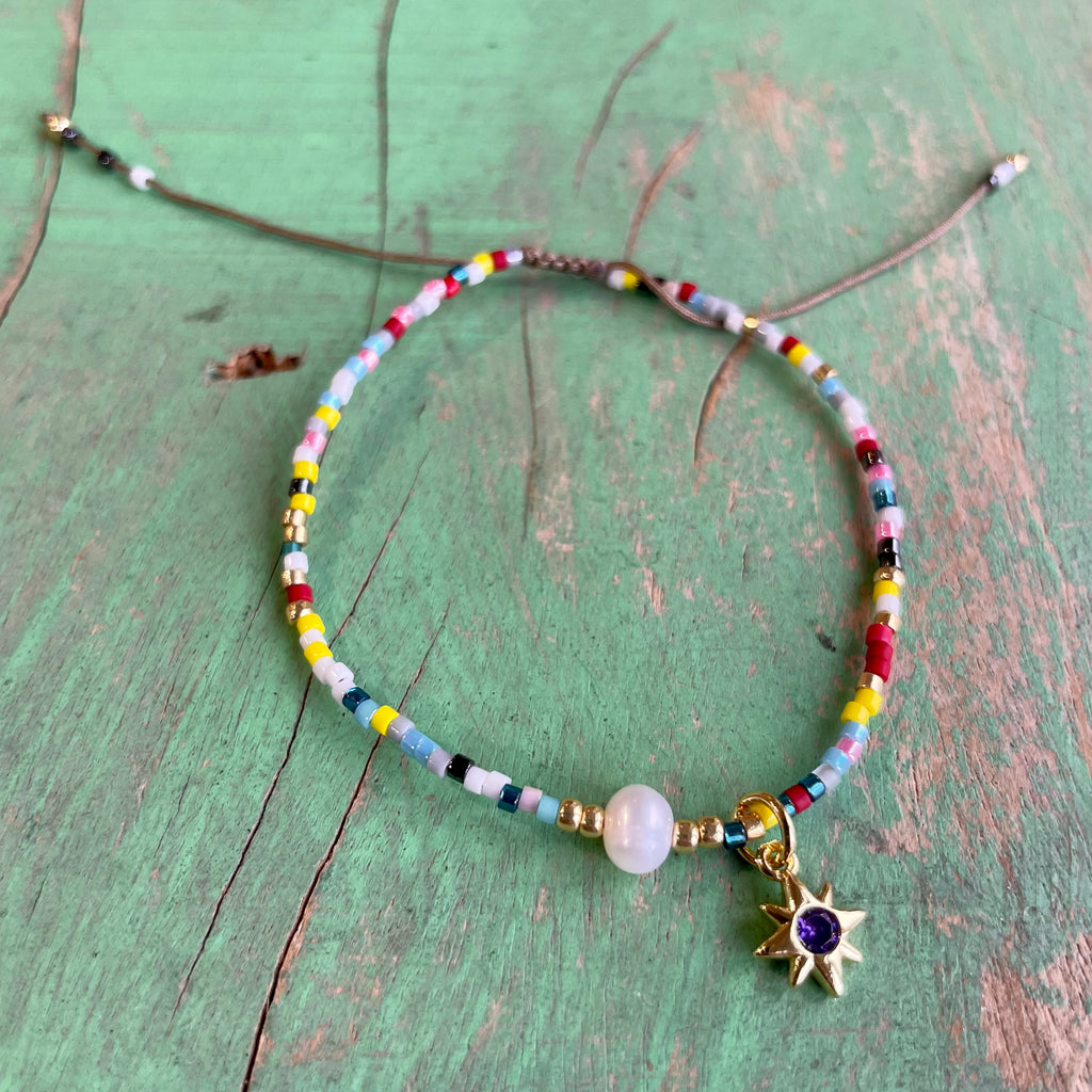 Mini Seed Bead Adjustable Bracelet
