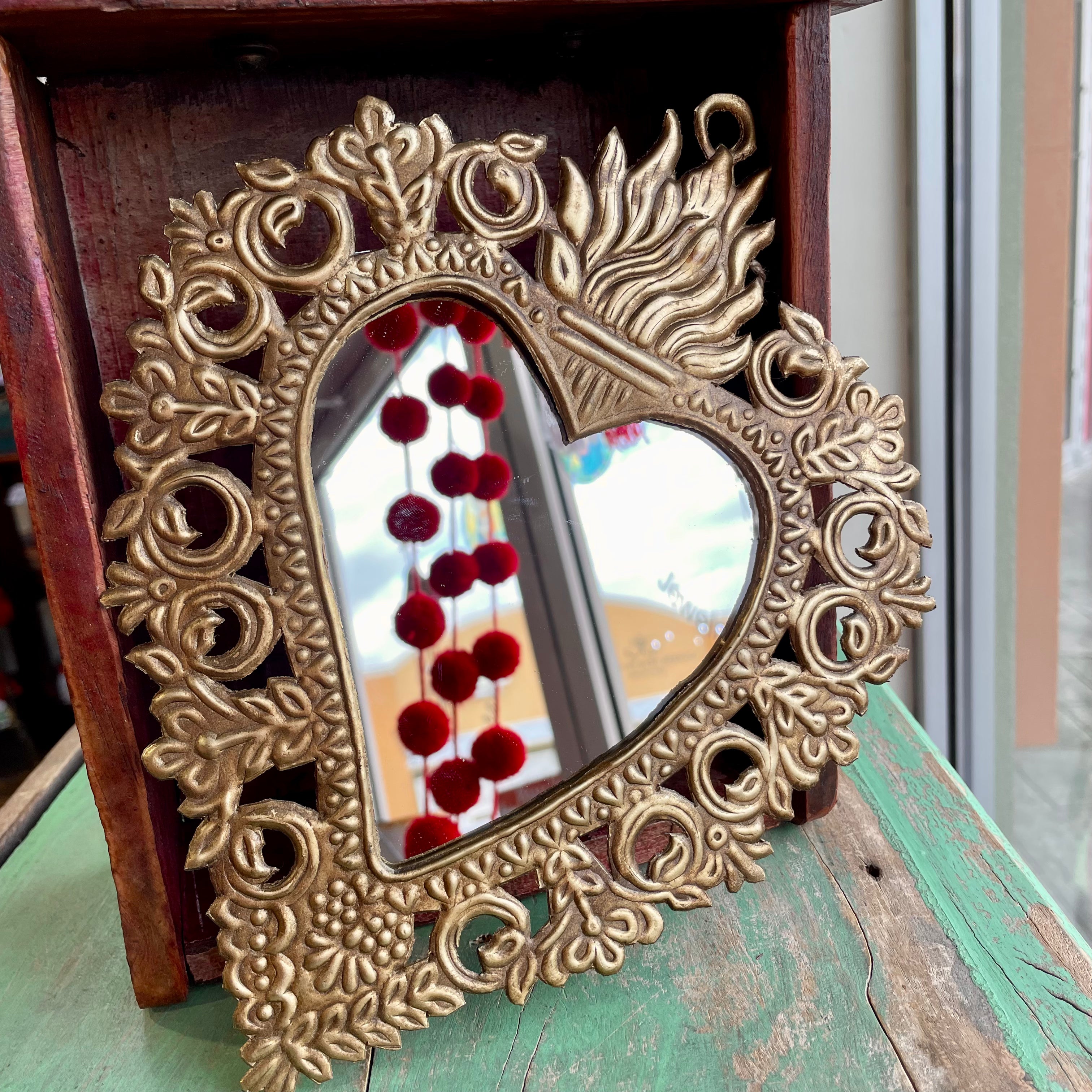 Scroll Sacred Heart mirror