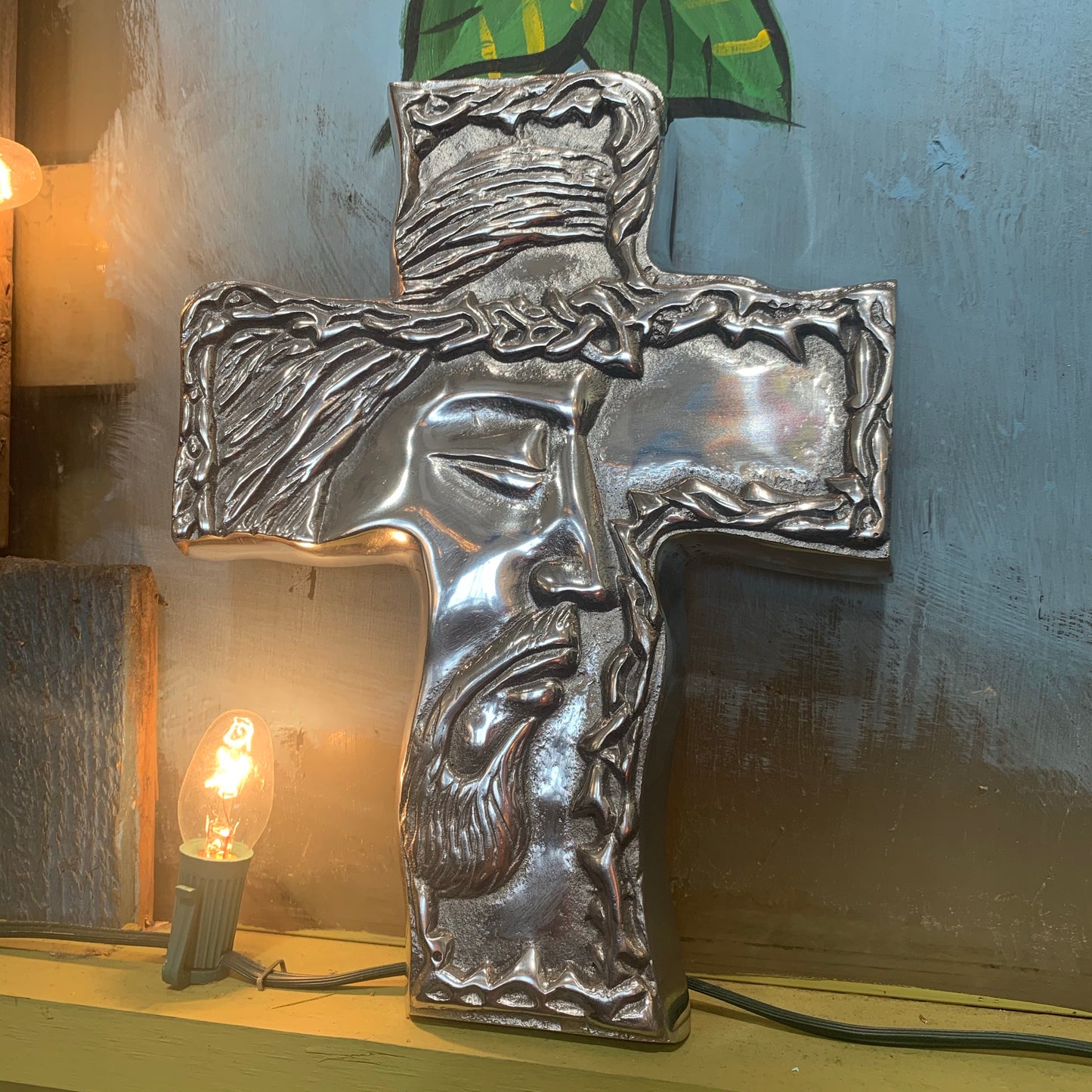 The Face of Jesus Pewter Cross