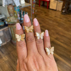 Butterfly Adjustable Gold Rings