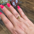 Gold Stainless Steel Rope Band with Cross
