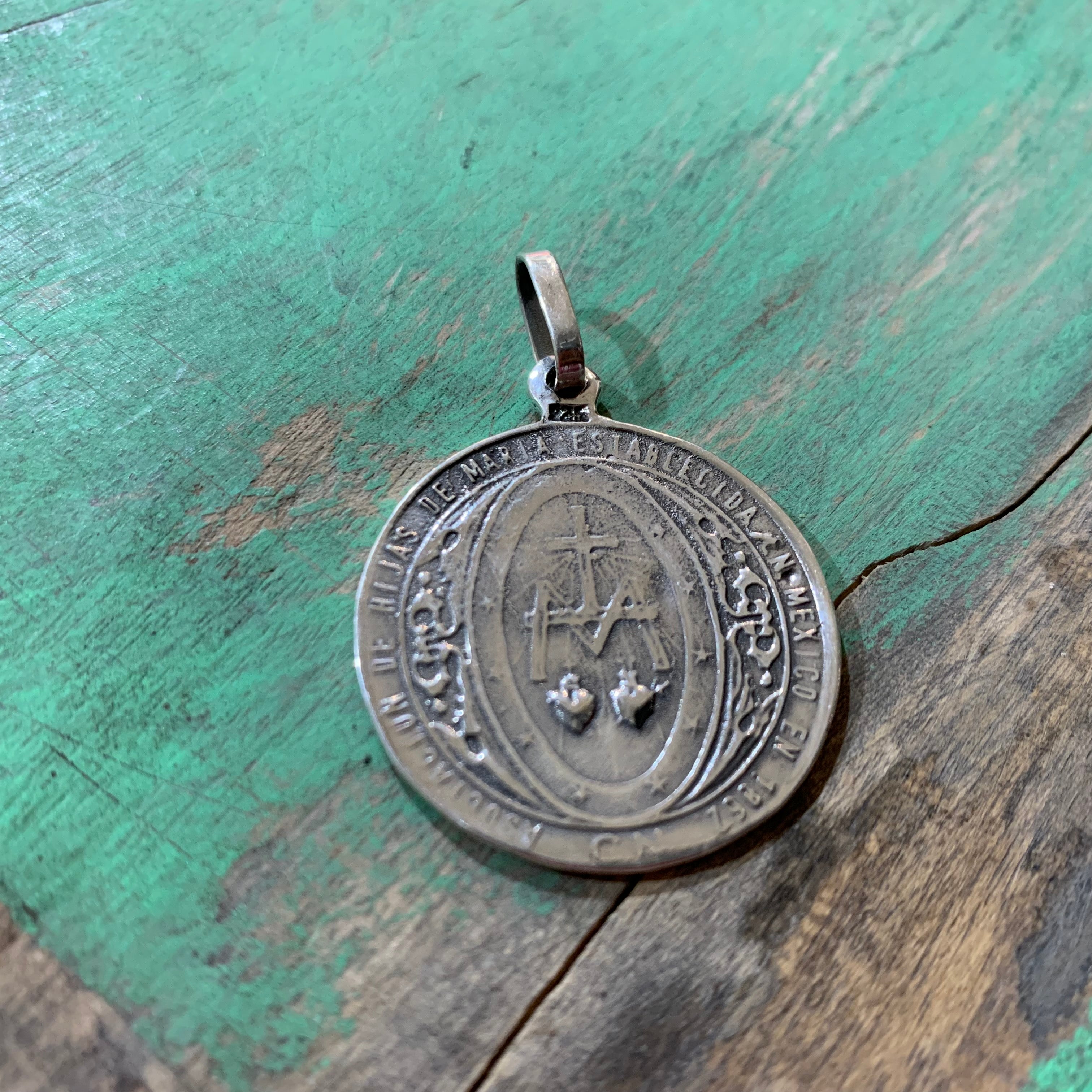 Round Miraculous Medal Sterling Silver