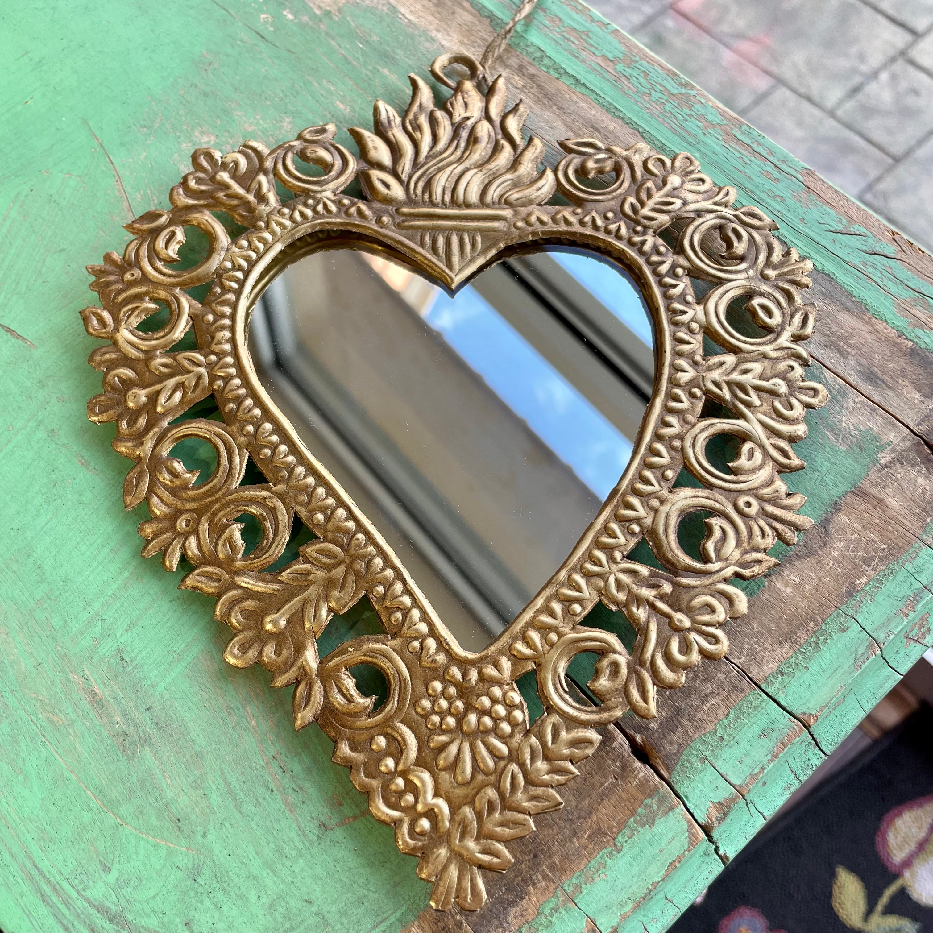 Scroll Sacred Heart mirror