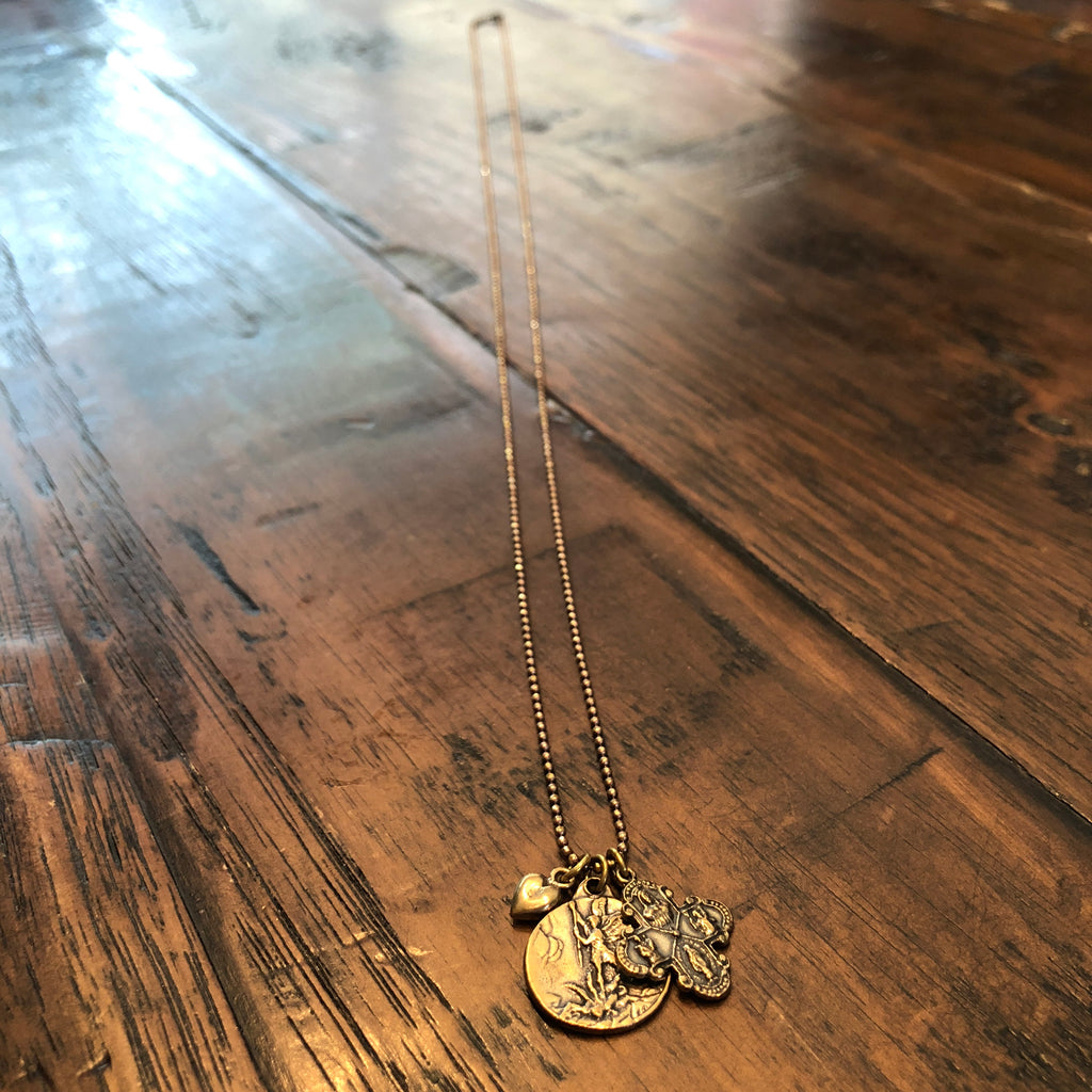 Bronze Saint Necklace