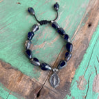 Blue Czech Glass Miraculous Medal Necklace, Earrings, and Bracelet