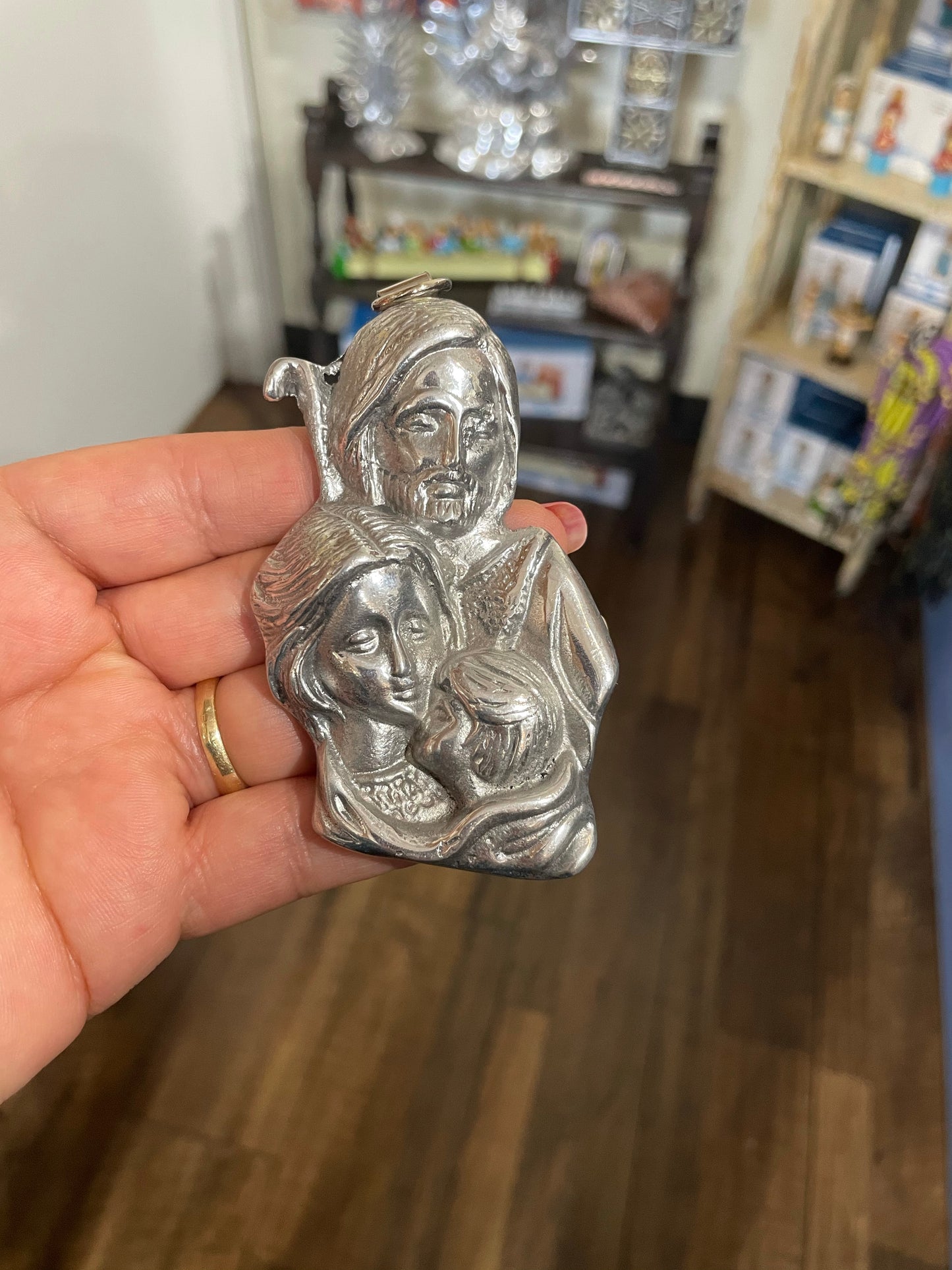Pewter Holy Family Ornament