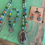 Colorful Crystal OLG Necklace, Earrings, and Bracelet