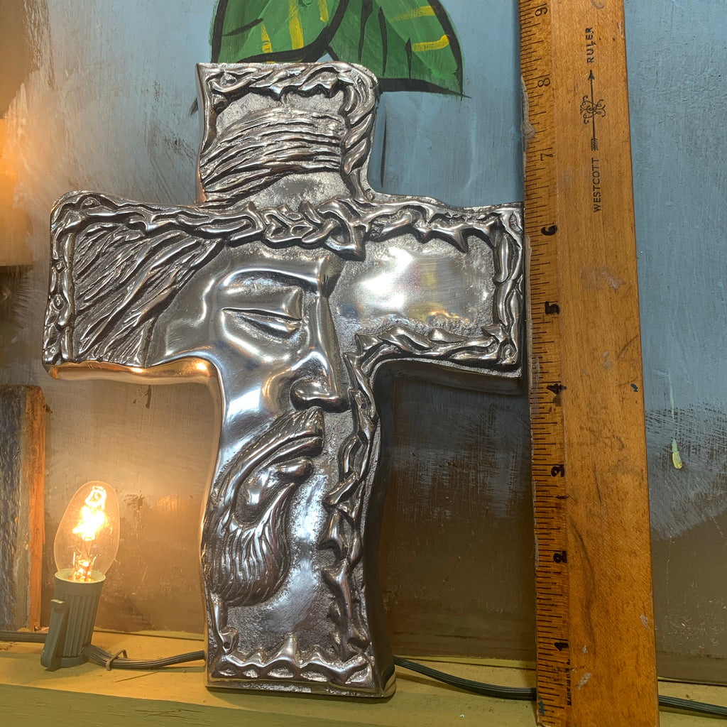The Face of Jesus Pewter Cross
