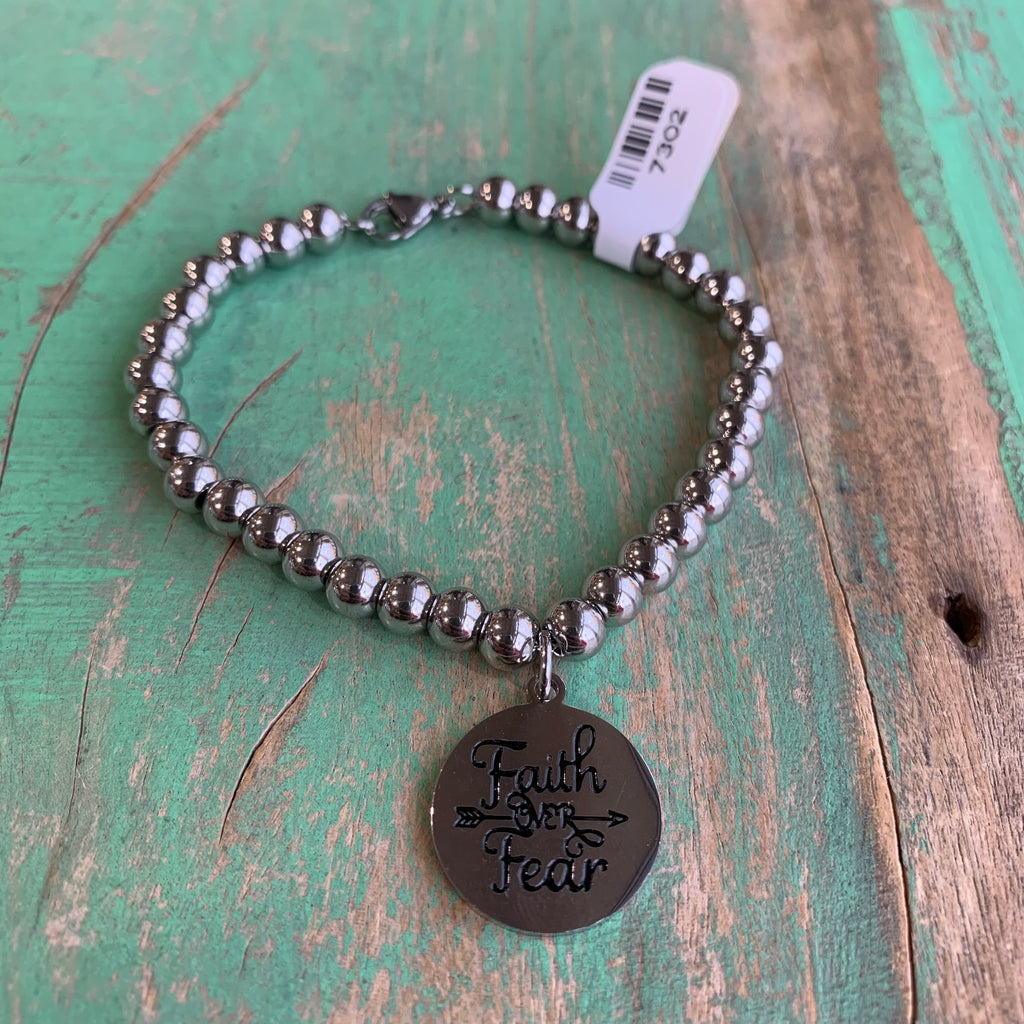 Faith Over Fear Necklace and Earrings