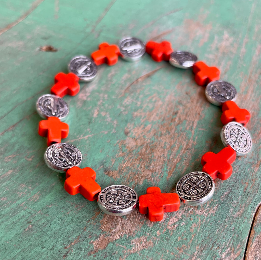 Cross Bead Blessings Bracelet
