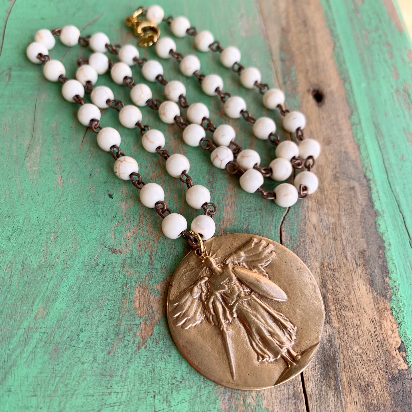 St Michael Beige Necklace and Earrings