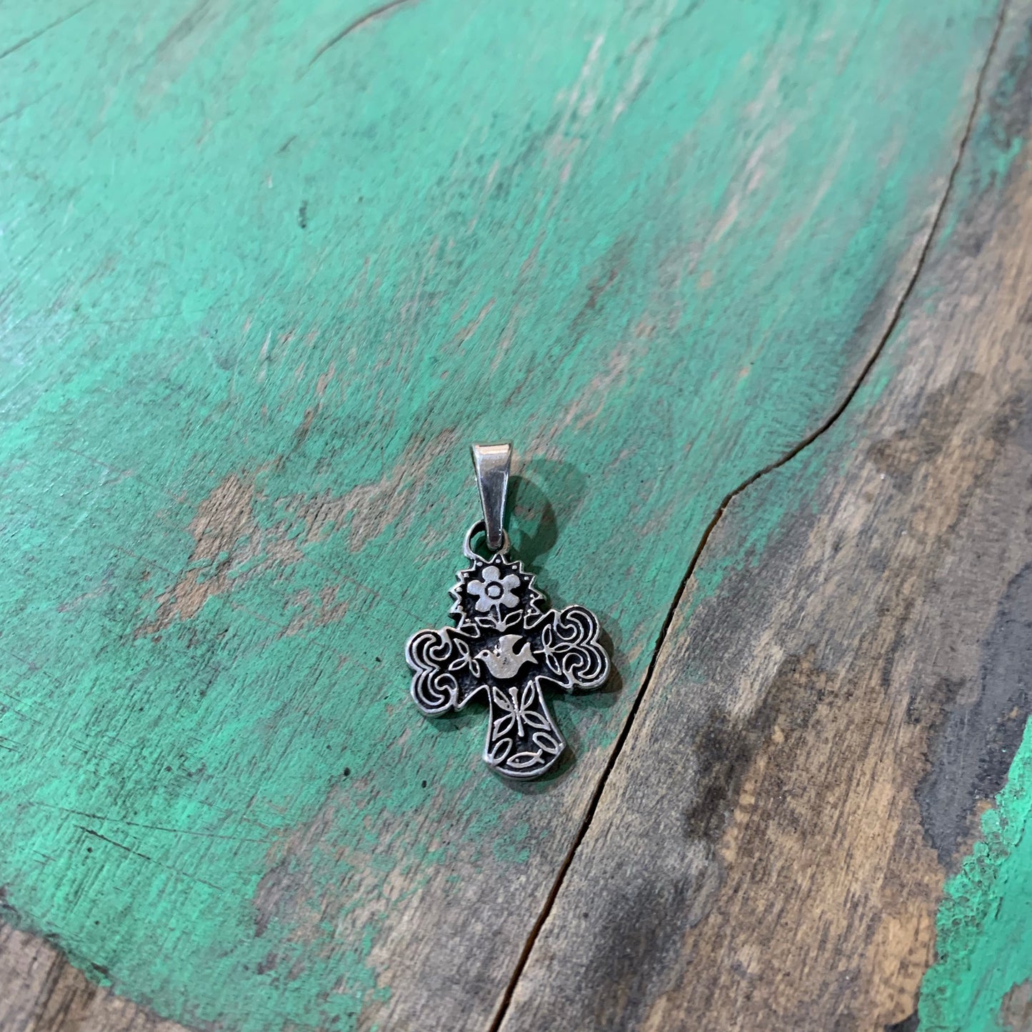 Sterling Silver Spring Cross