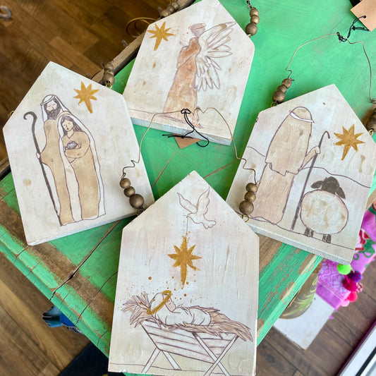Wooden Holy Image Ornaments