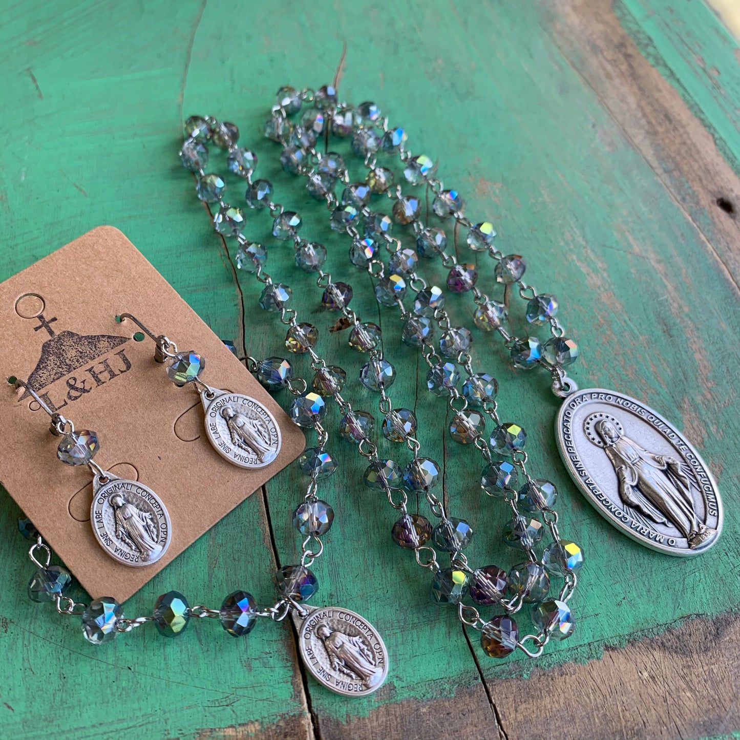 Iridescent Miraculous Medal Set