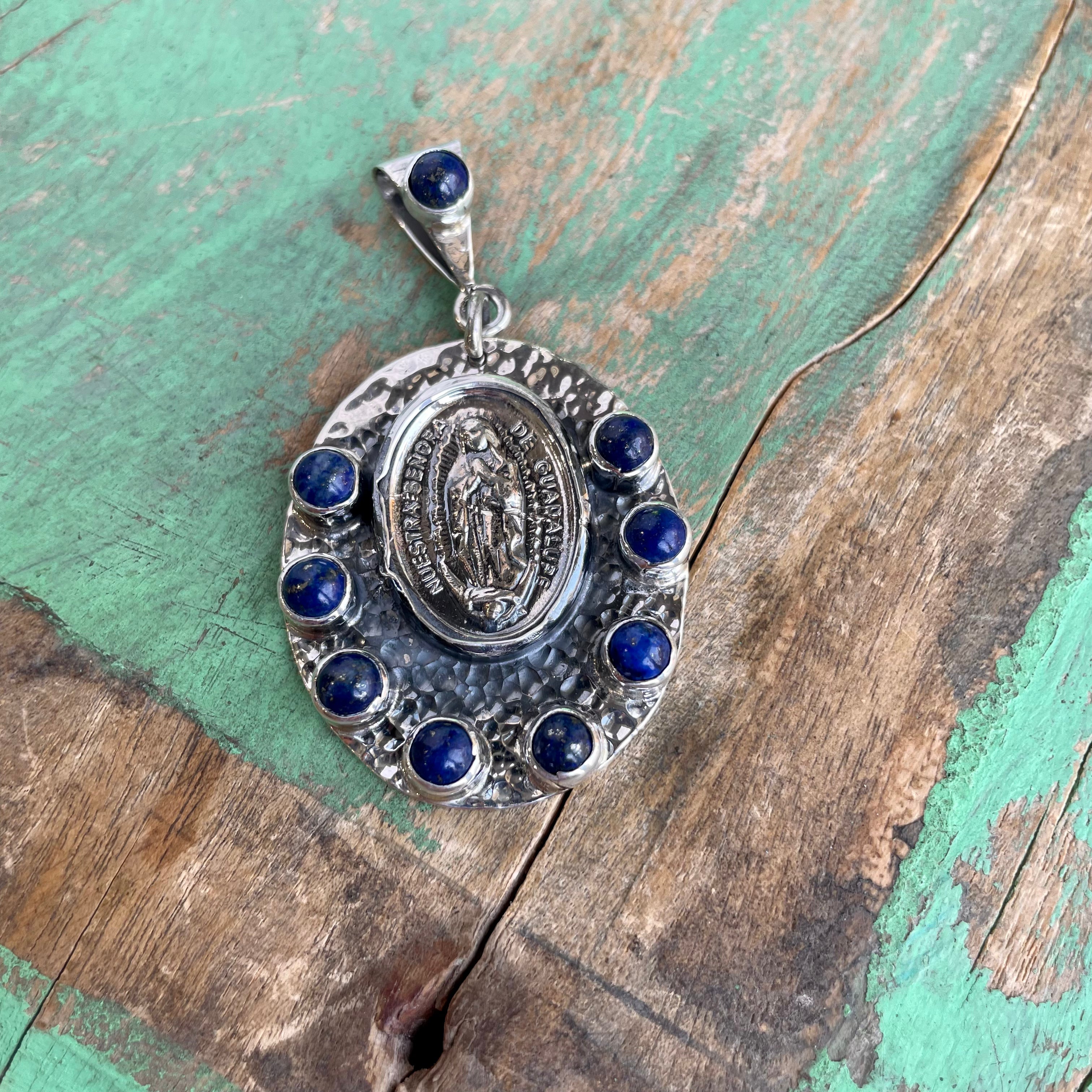 Sterling Silver Lapis OLG Pendant