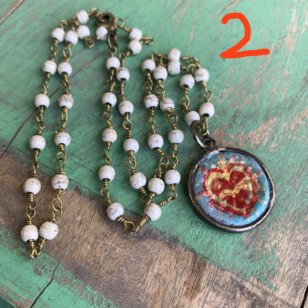 Lydia’s Round Sacred Heart Necklace