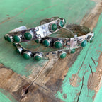 Sterling Silver Green Cuff