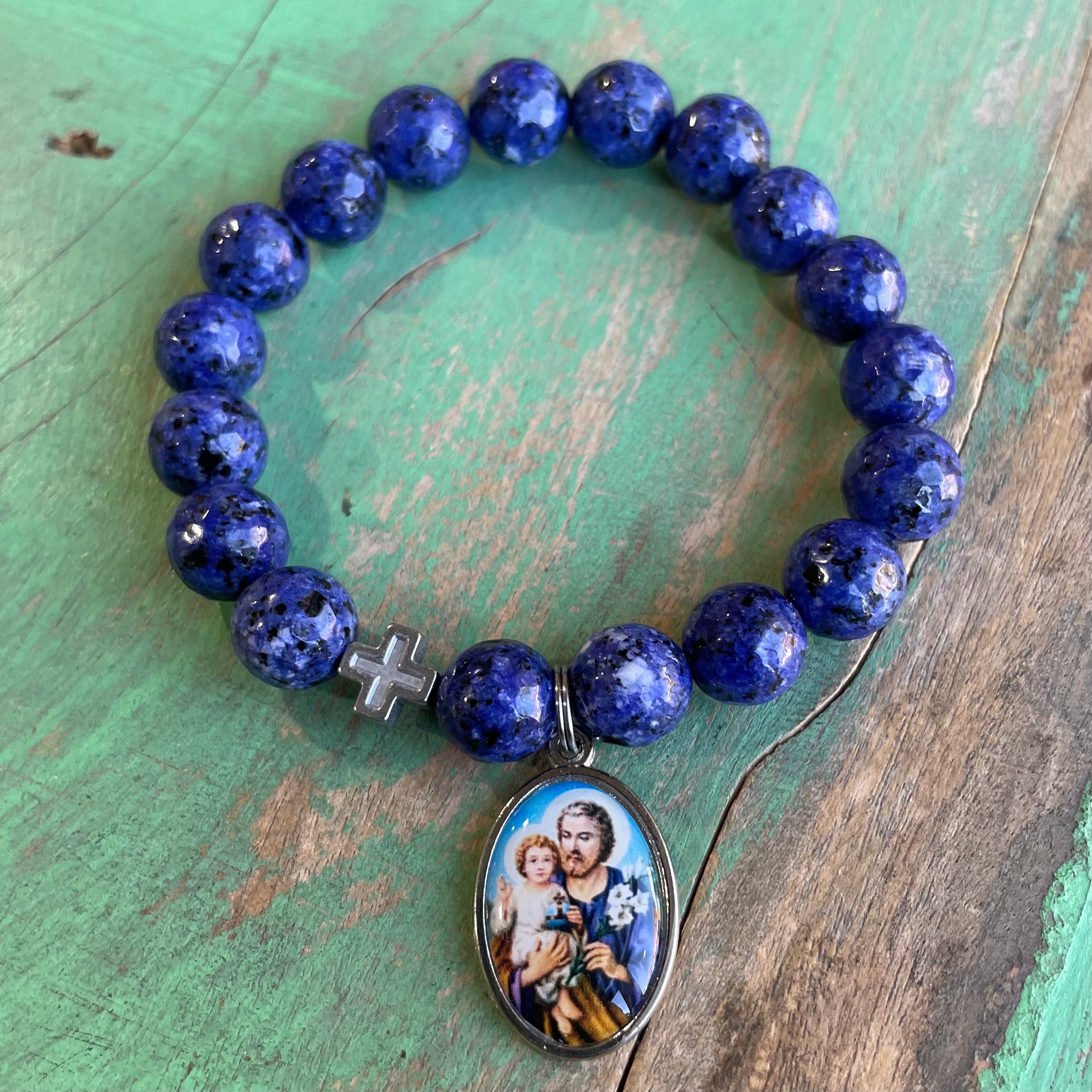 Blue St Joseph Bracelet