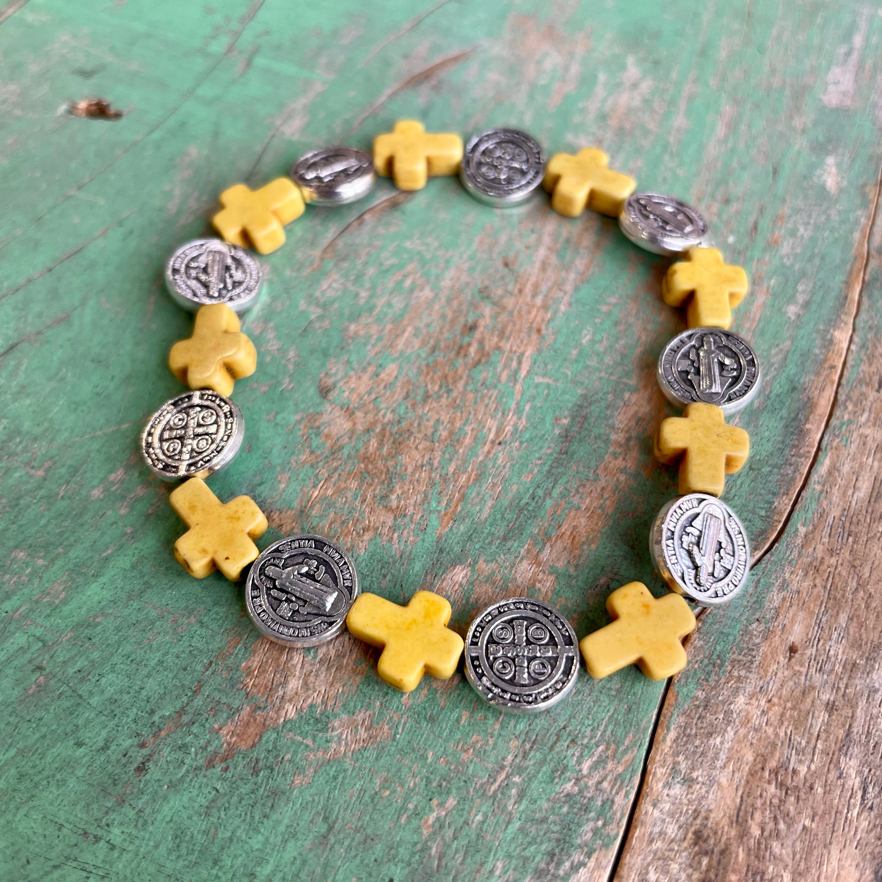 Cross Bead Blessings Bracelet