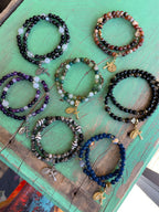 Rosary Wrap Bracelet with Gold Accents