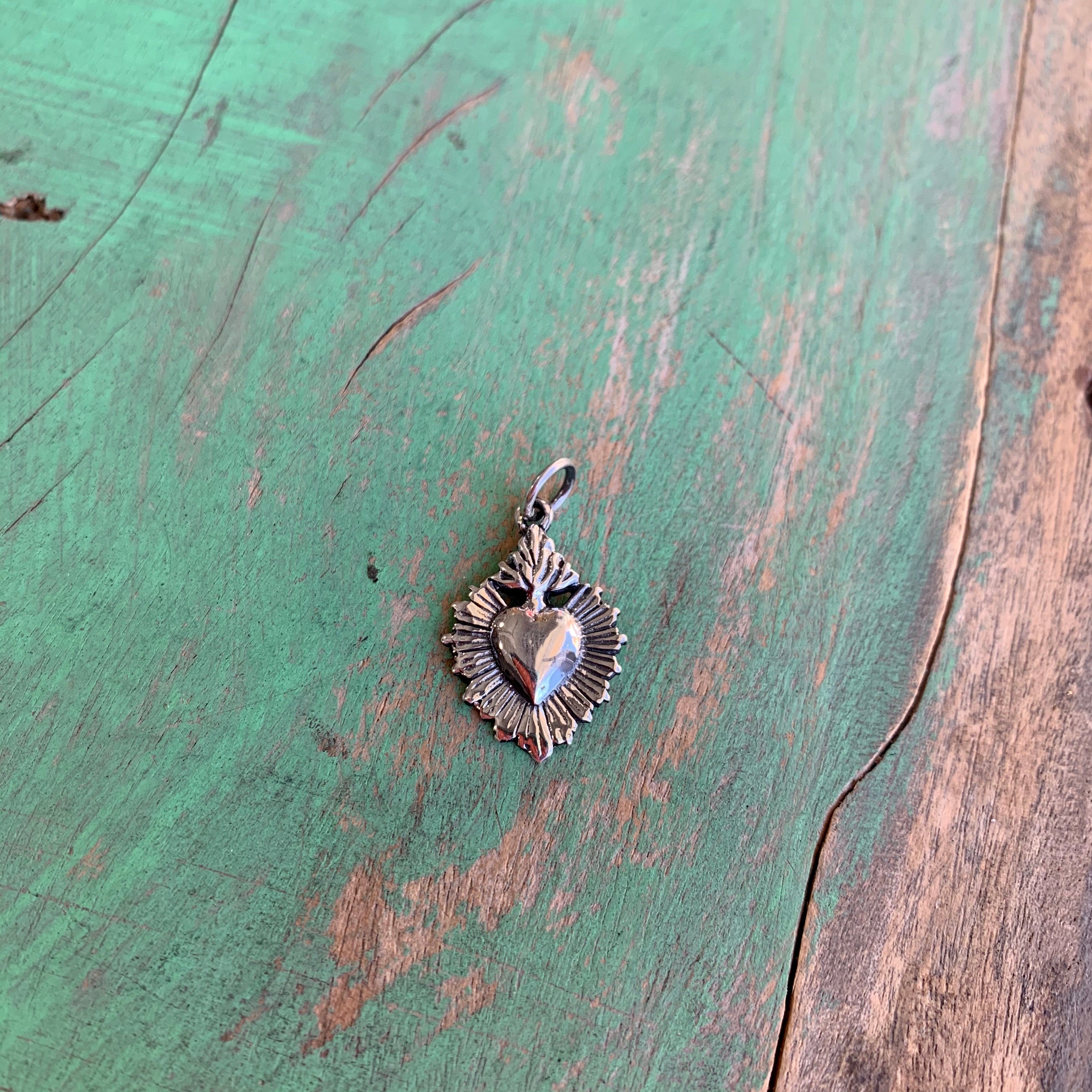 Sterling Silver Small Sacred Heart