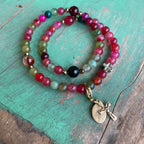 Rosary Wrap Bracelet with Gold Accents
