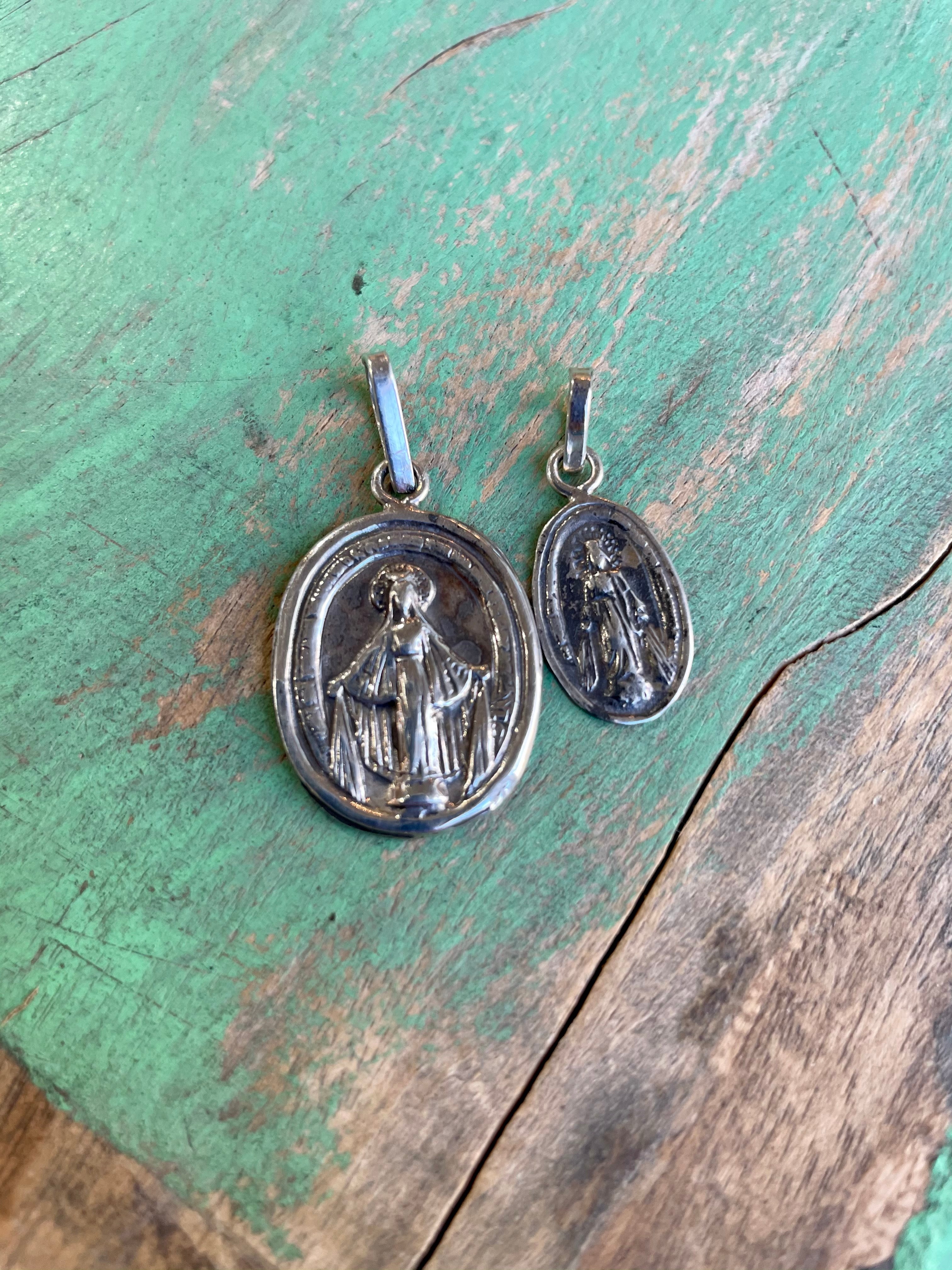 Miraculous Medal Sterling Silver Pieces