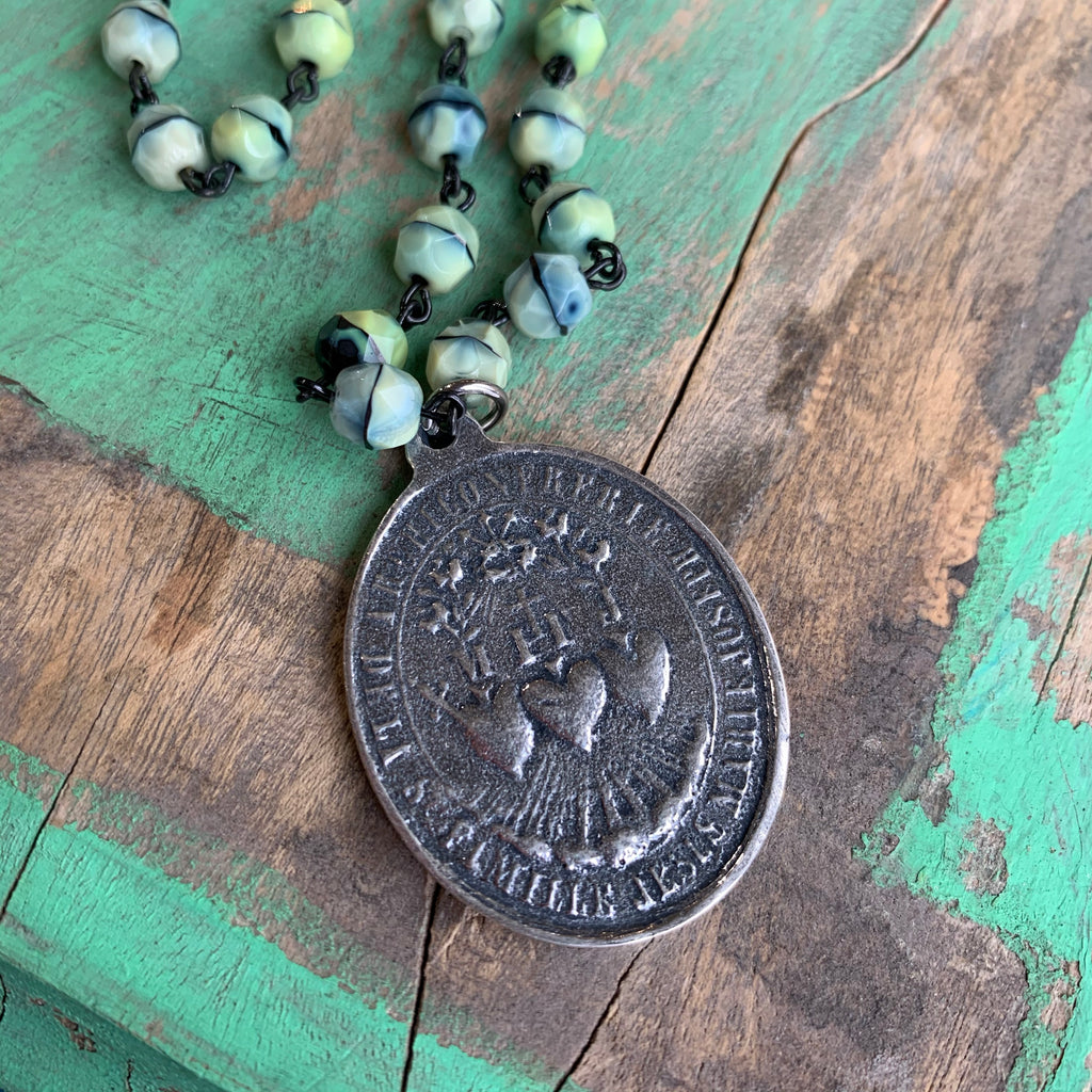 Green Tiger Eye Faith Necklace