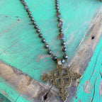 Ethiopian Cross Necklace and Earrings