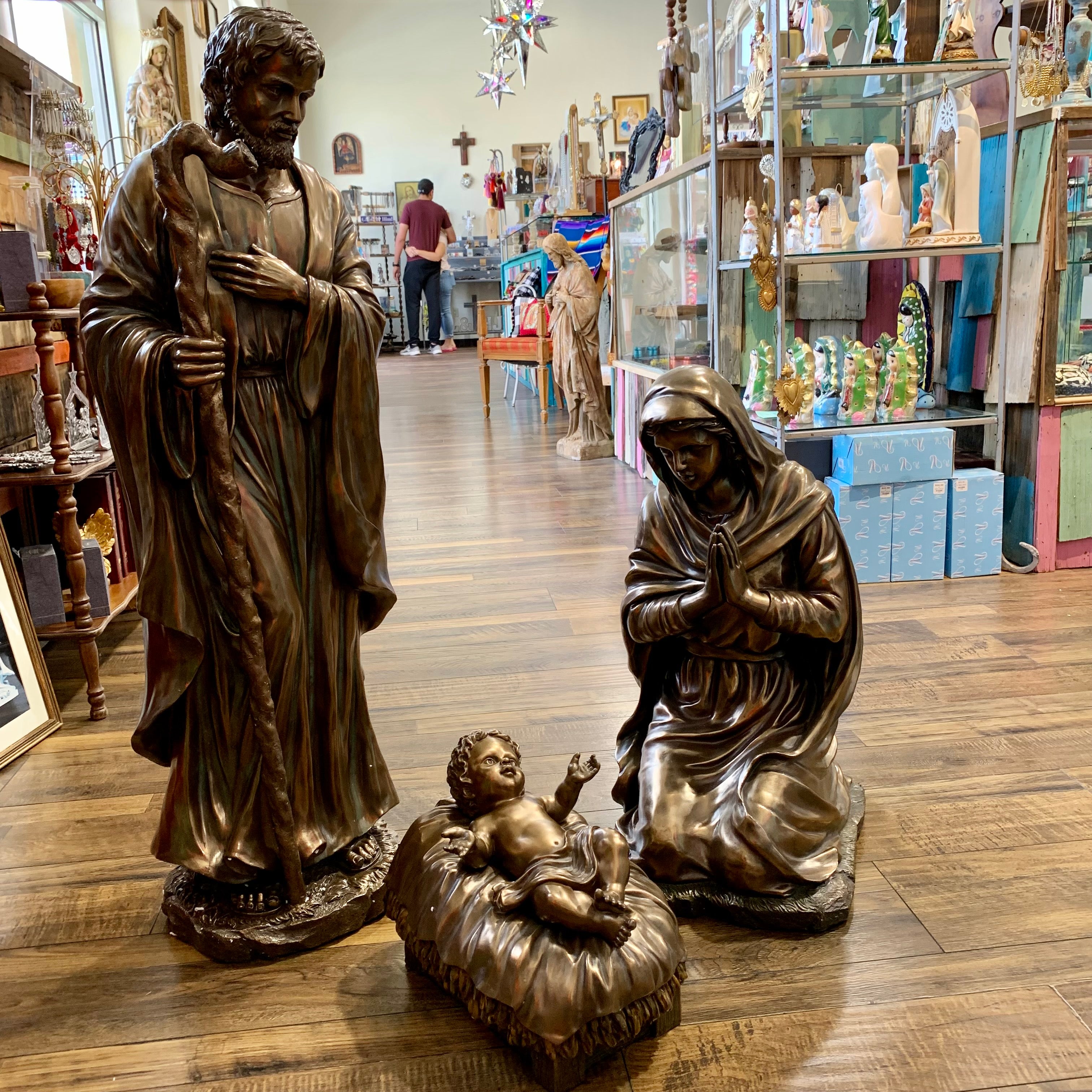 Bronze Finish Holy Family Set